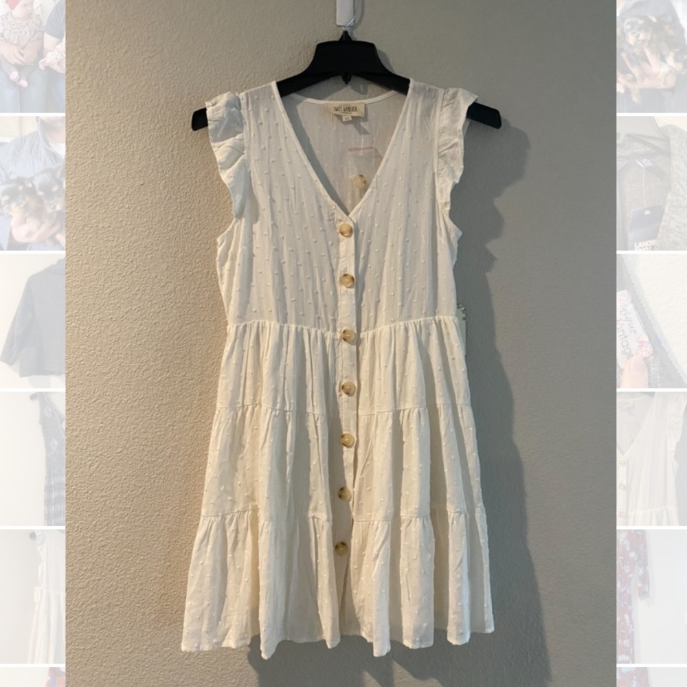 NWT sweet wanderer dress summer medium white - Picture 1 of 6